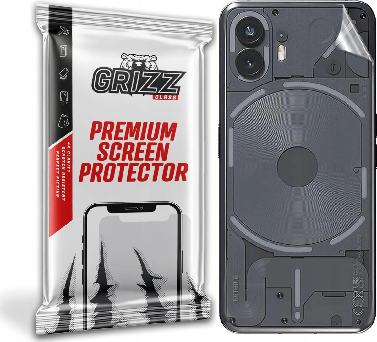 Aizsargplēve aizmugurei GrizzGlass SatinSkin priekš Nothing