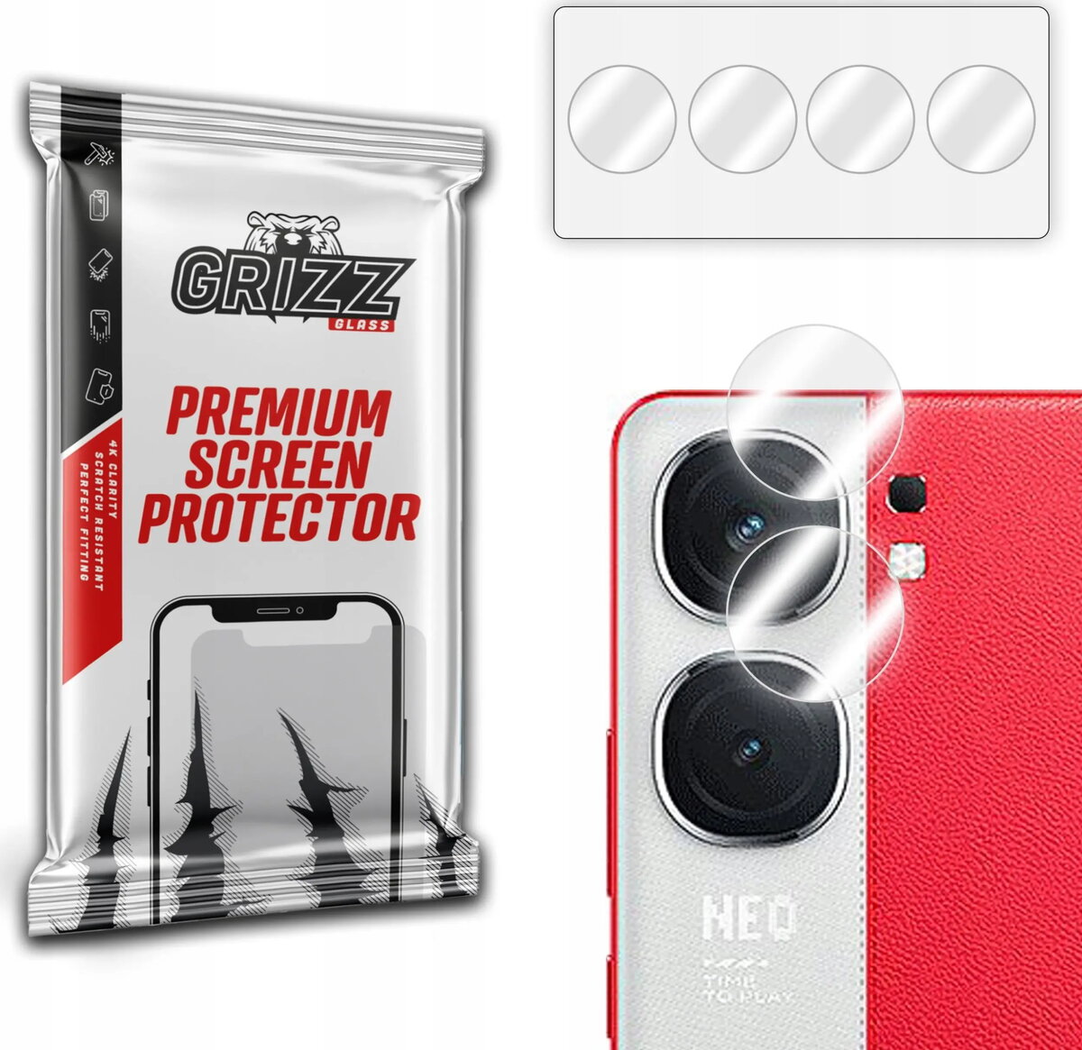 Aizsargstikls GrizzGlass HybridGlass kamerai Vivo iQOO