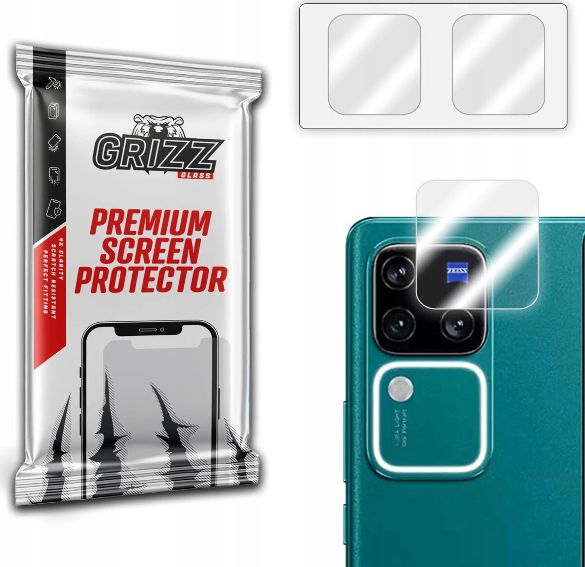 Aizsargstikls kamerai GrizzGlass HybridGlass Camera priekš