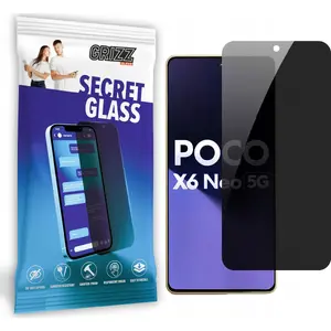 Защитное приватное стекло GrizzGlass SecretGlass для Xiaomi Poco X6 Neo