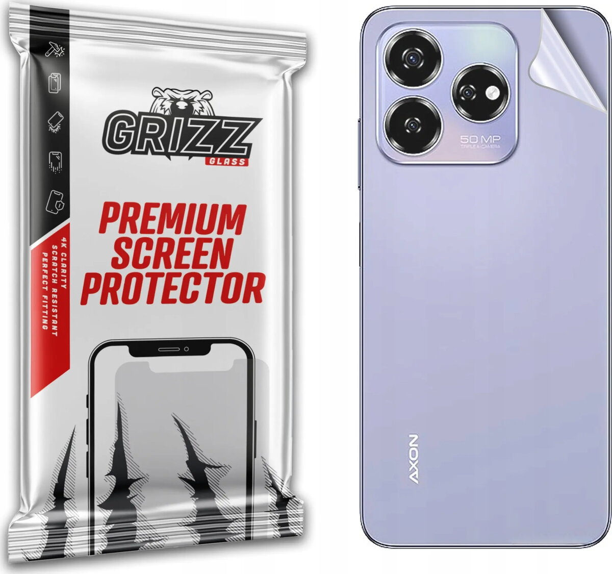 Aizmugures aizsargplēve GrizzGlass SatinSkin priekš ZTE