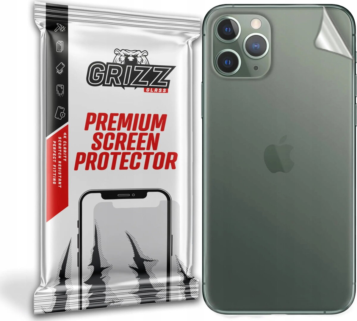 Aizmugures aizsargplēve GrizzGlass priekš Apple iPhone
