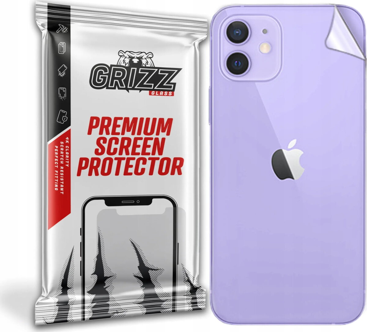 Aizmugures rūdīta stikla plēve GrizzGlass priekš