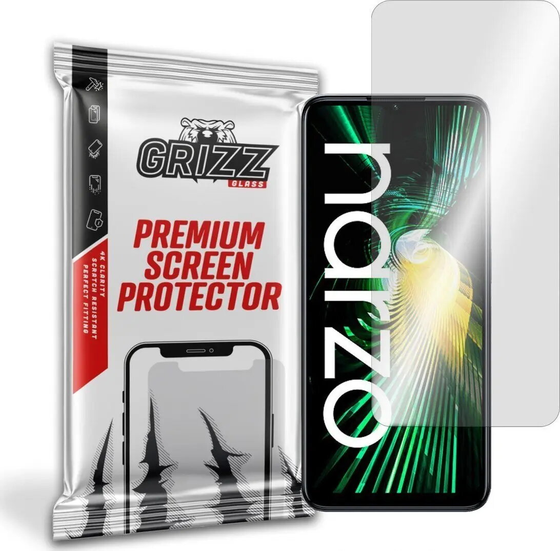 Hibrīdais ekrāna aizsargstikls GrizzGlass priekš Realme