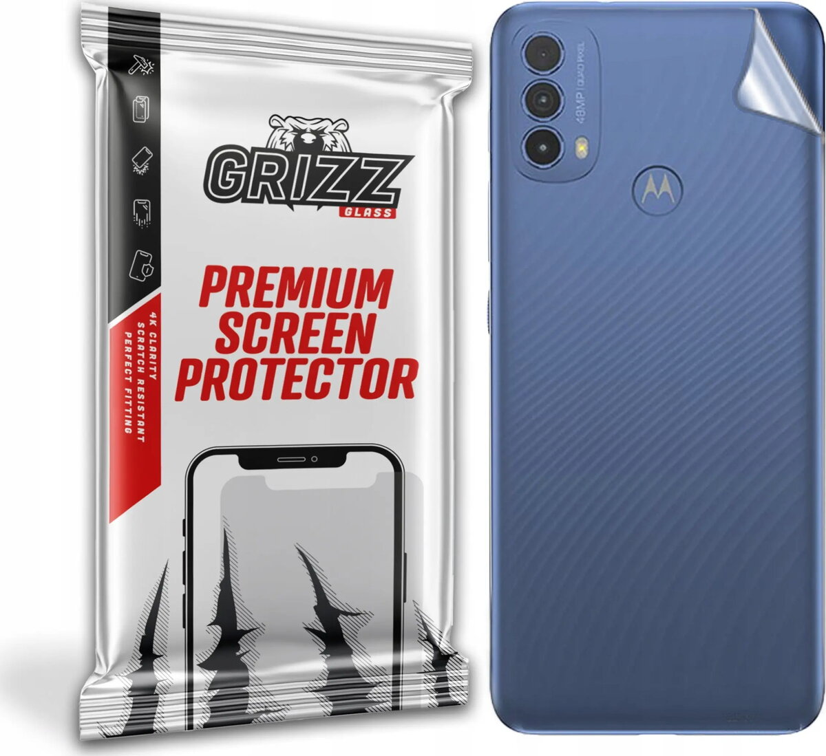 GrizzGlass aizsargvākuma plēve Motorola Moto E30