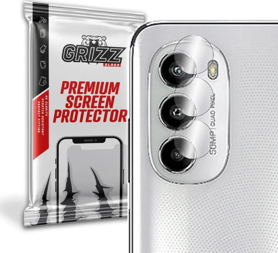 GrizzGlass hibrīdais aizsargstikls kamerai Motorola Moto