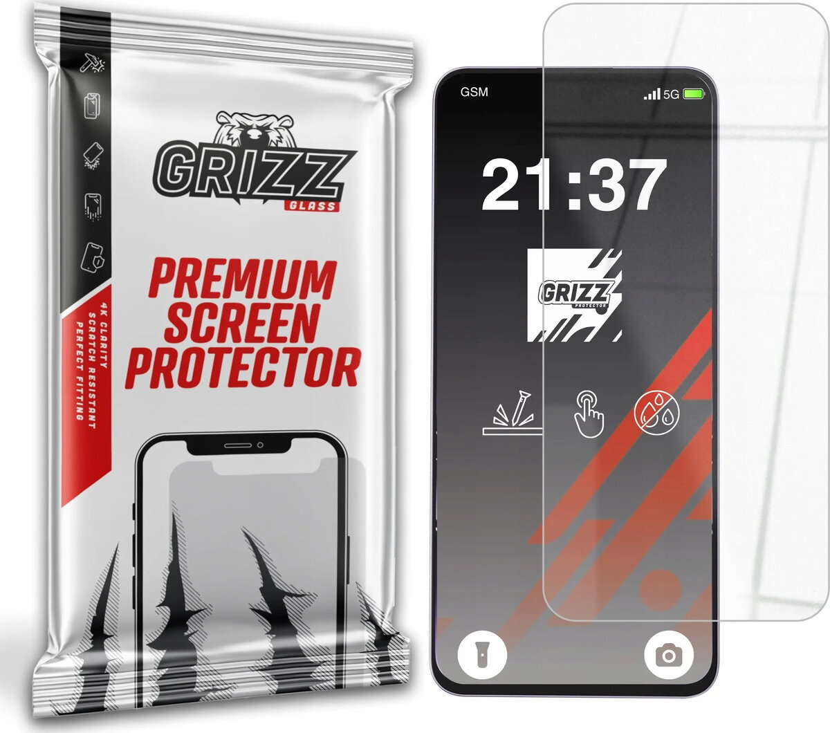 GrizzGlass HybridGlass hibrīda stikls ekrānam Realme