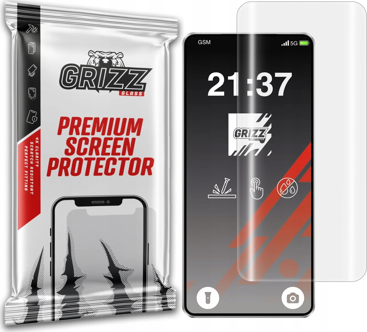 GrizzGlass Hydrofilm hidroželatīna ekrāna aizsargplēve Vivo