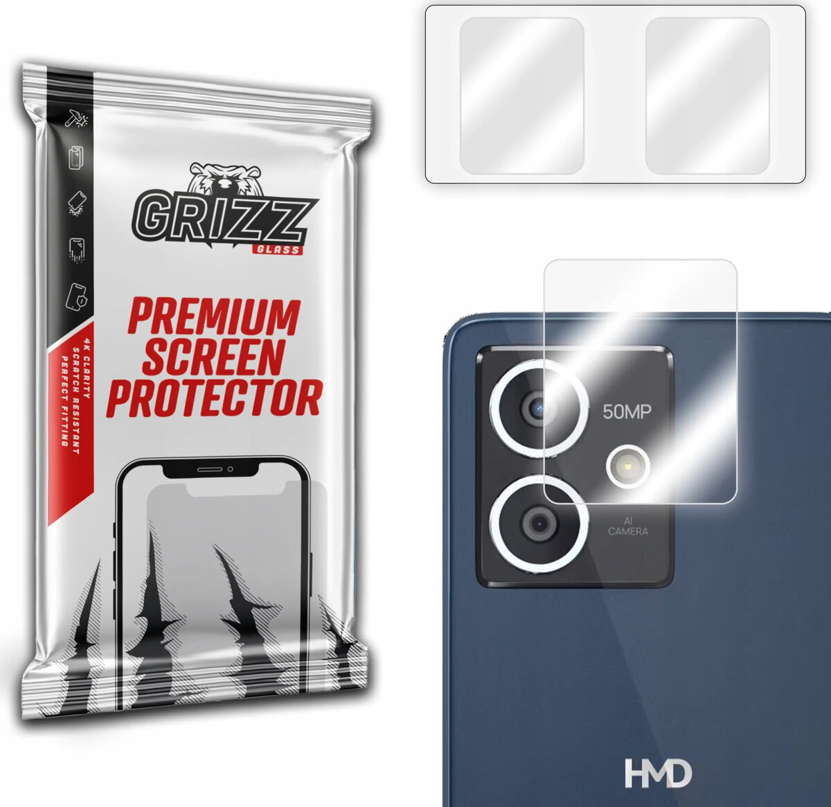 Kameras aizsargstikliņš GrizzGlass HybridGlass priekš HMD