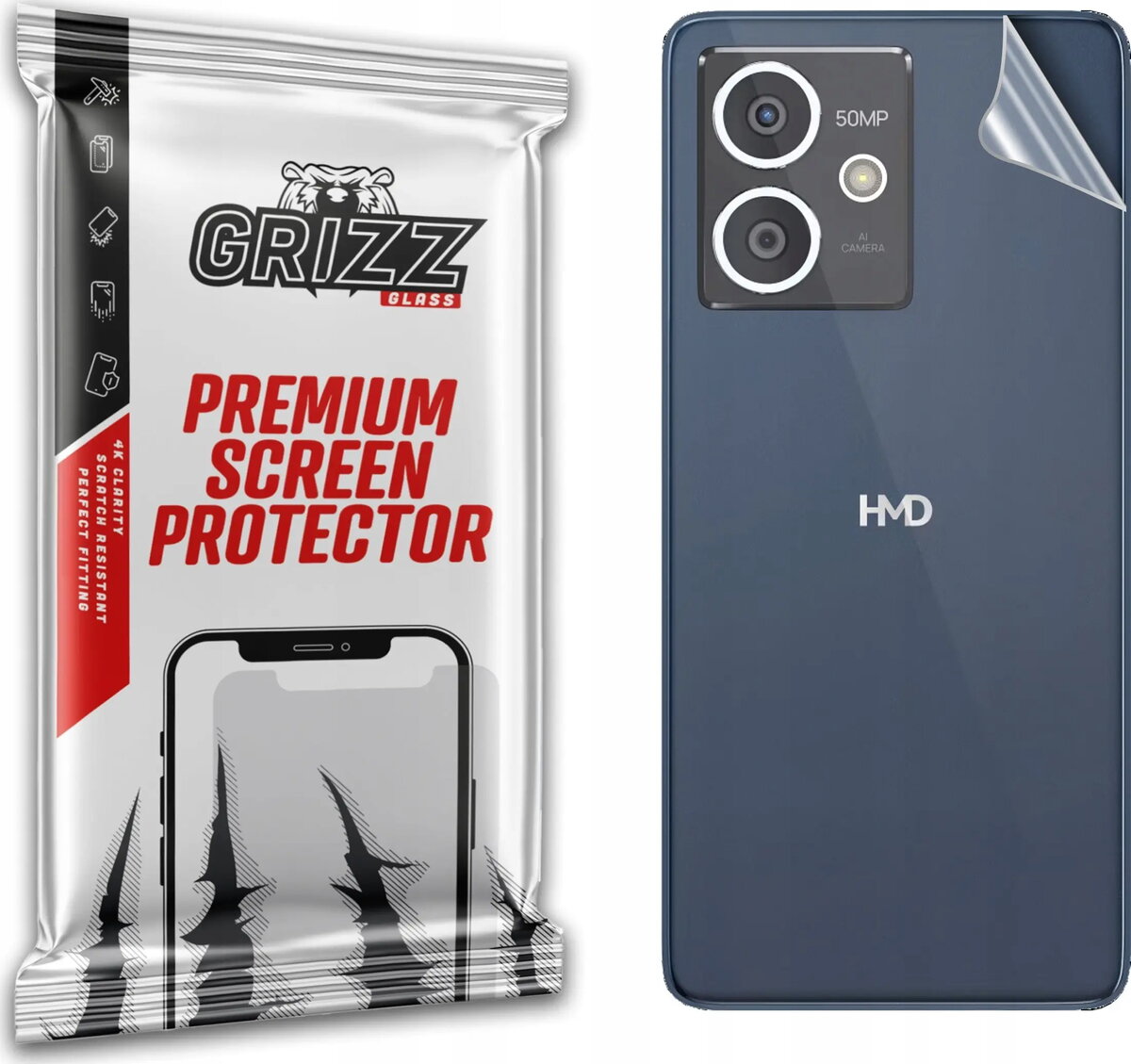 Aizsargplēve GrizzGlass SatinSkin aizmugurei HMD Crest