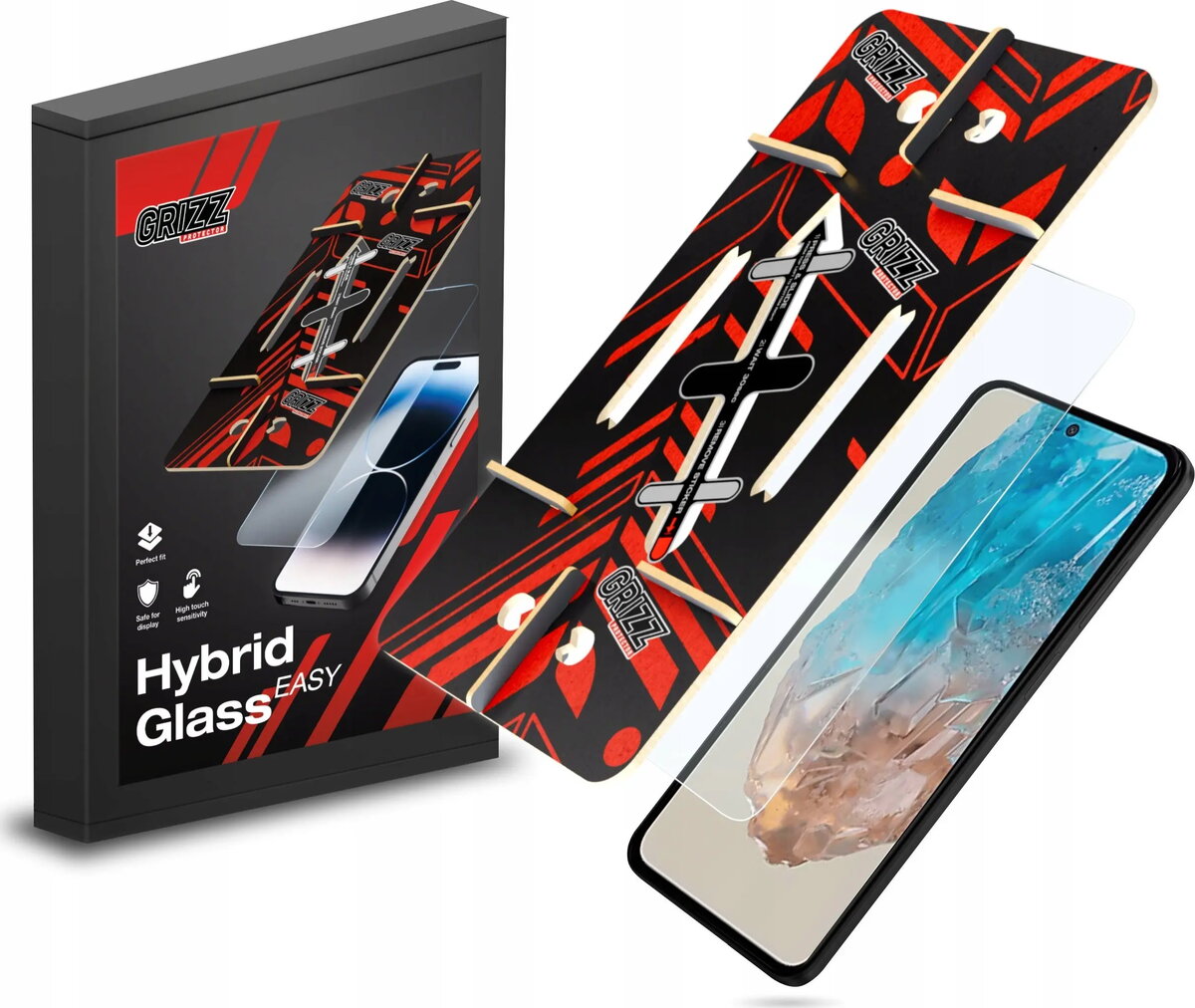 Aizsargstikls GrizzGlass HybridGlass Easy priekš Samsung