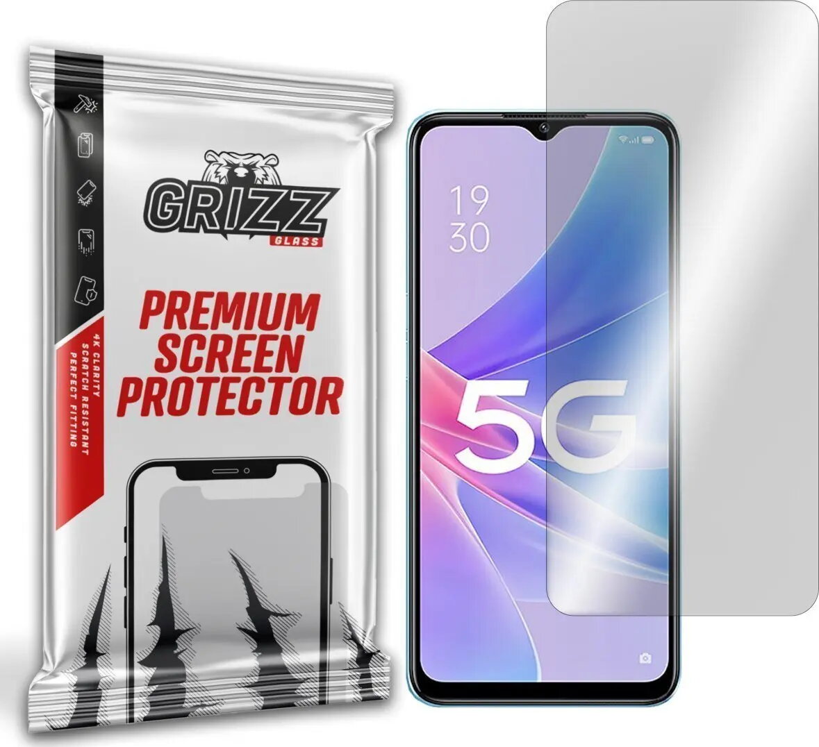 Ekrāna aizsargstikls GrizzGlass priekš Oppo A97