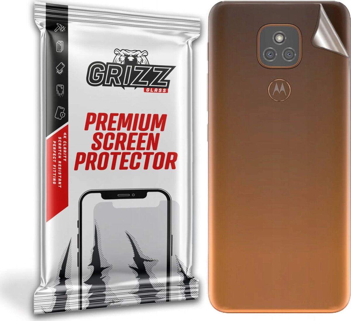 Aizmugures aizsargplēve GrizzGlass priekš Motorola Moto