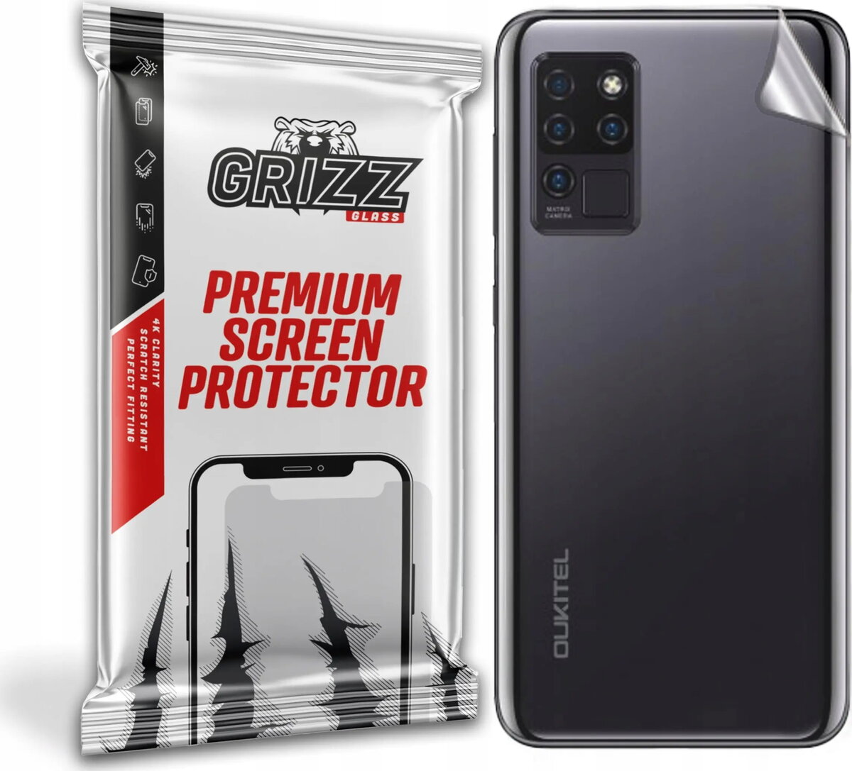 Aizmugures rūdīta stikla aizsargs GrizzGlass priekš