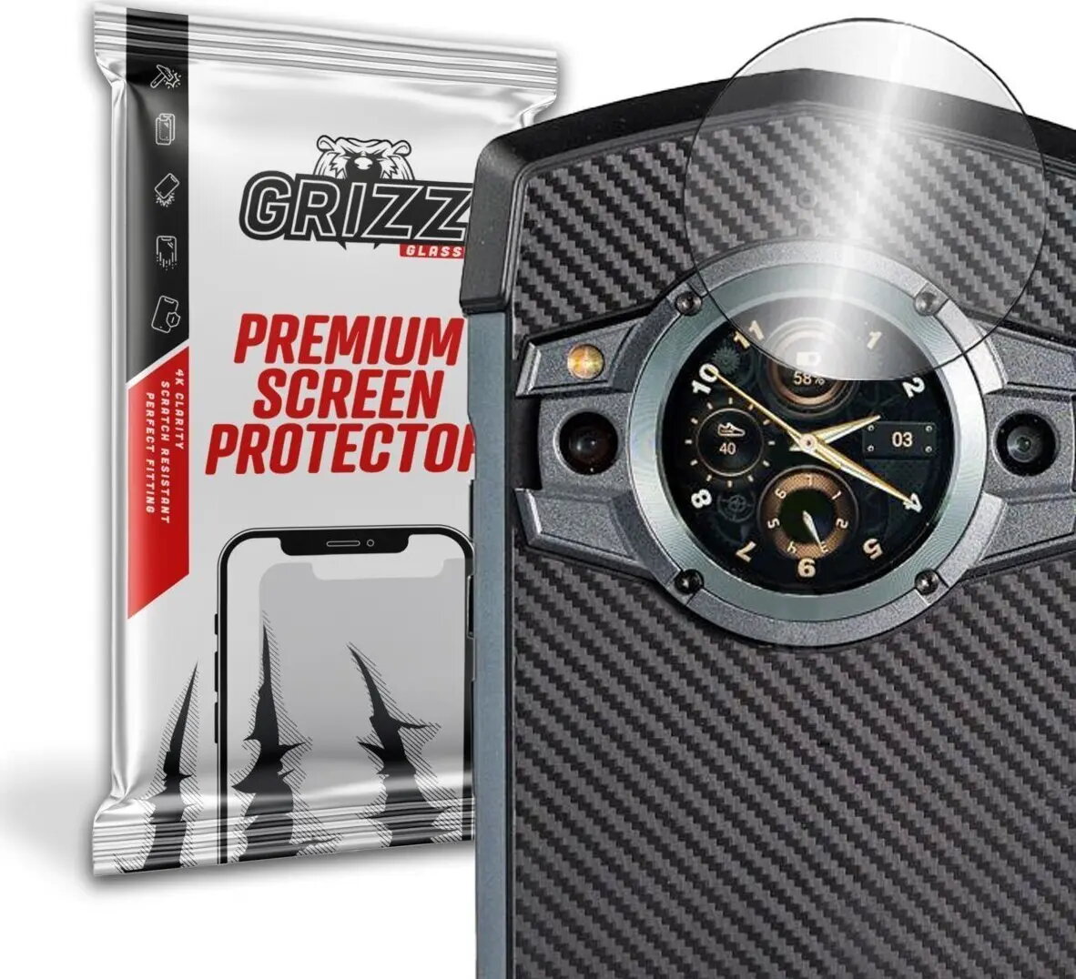 GrizzGlass hibrīda kameru aizsargstikls Unihertz TickTock