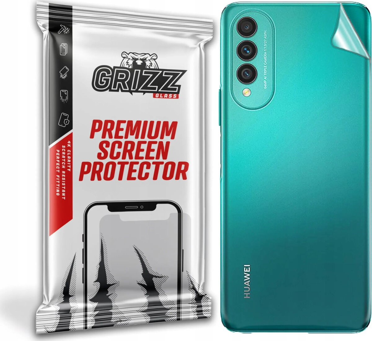 Aizmugures aizsargstikls GrizzGlass priekš Huawei Nova
