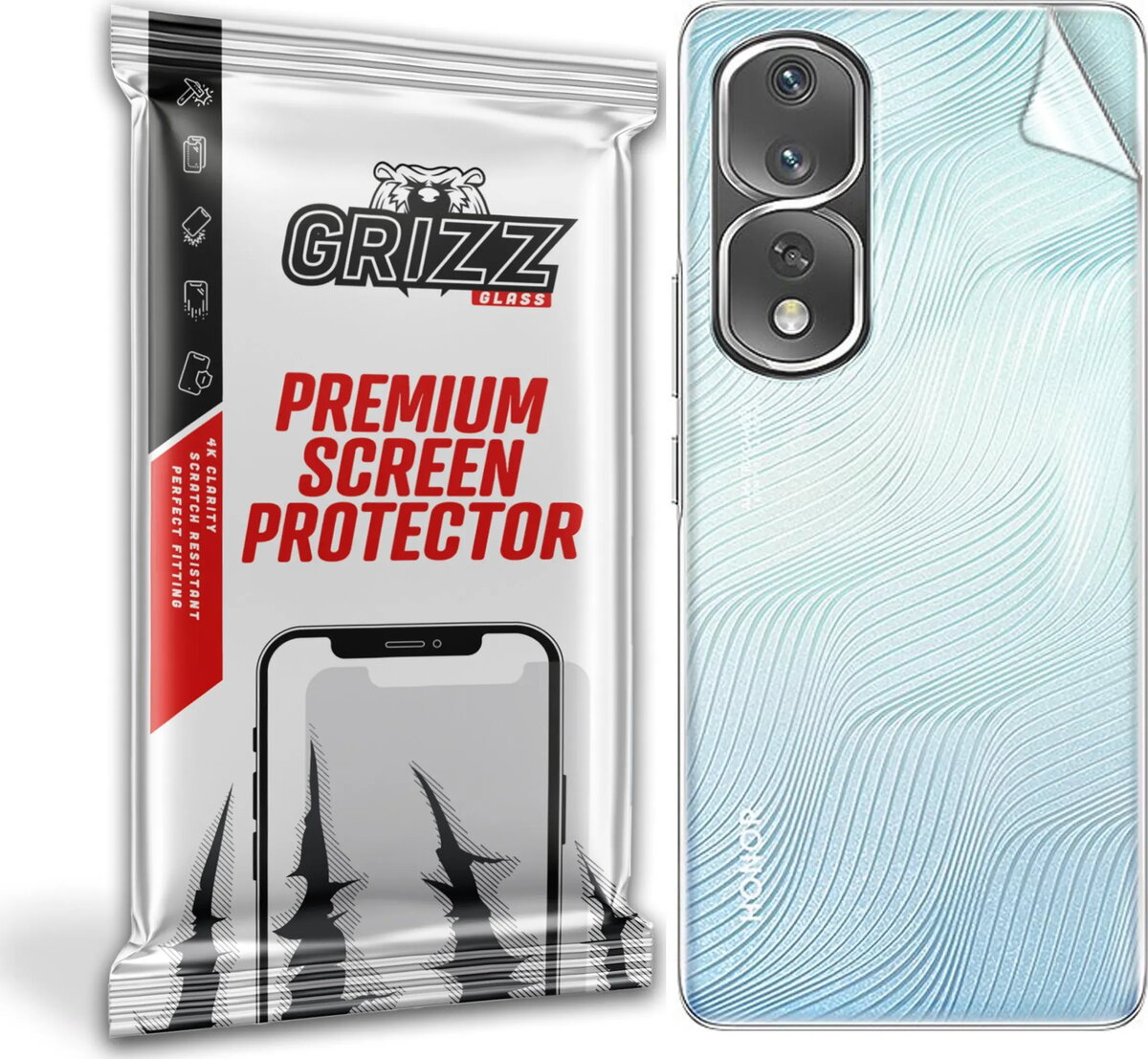 GrizzGlass aizmugures plēve SatinSkin priekš Honor
