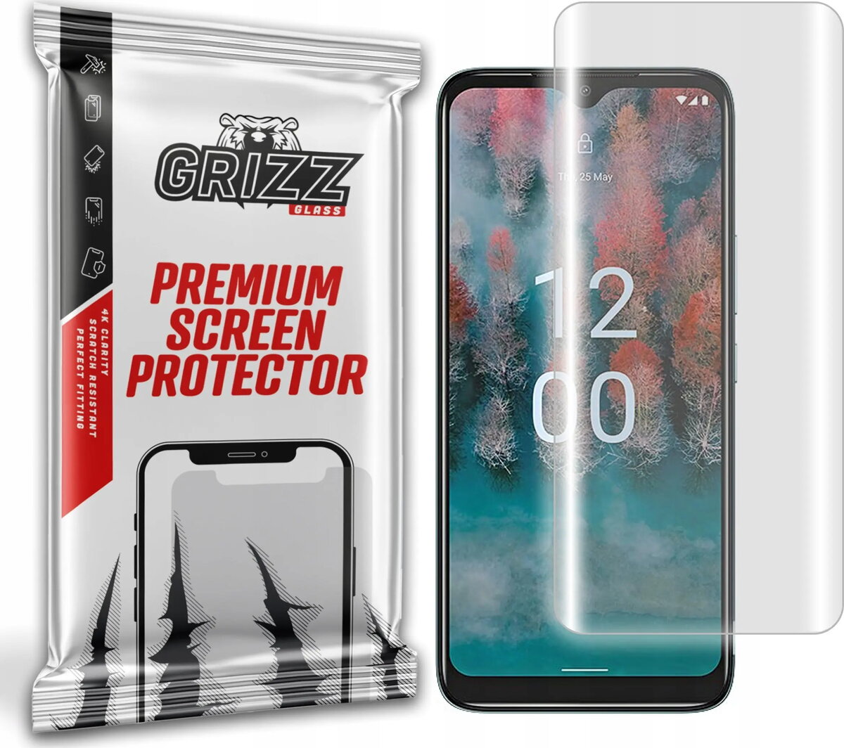 Ekrāna aizsargplēve GrizzGlass Hydrofilm priekš Nokia