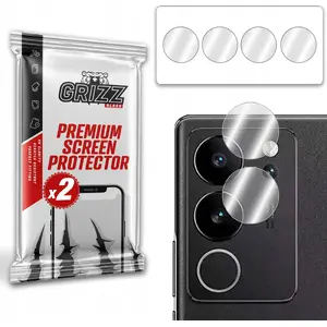 Kameras aizsargstikls GrizzGlass HybridGlass priekš Vivo V29 Pro — aizmugures objektīva aizsargs