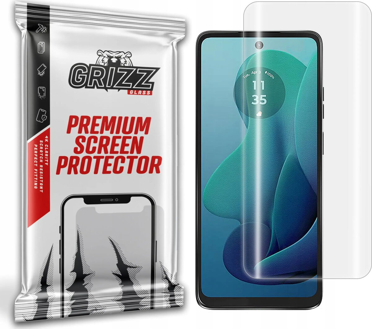 Ekrāna aizsargplēve GrizzGlass Hydrofilm priekš Motorola