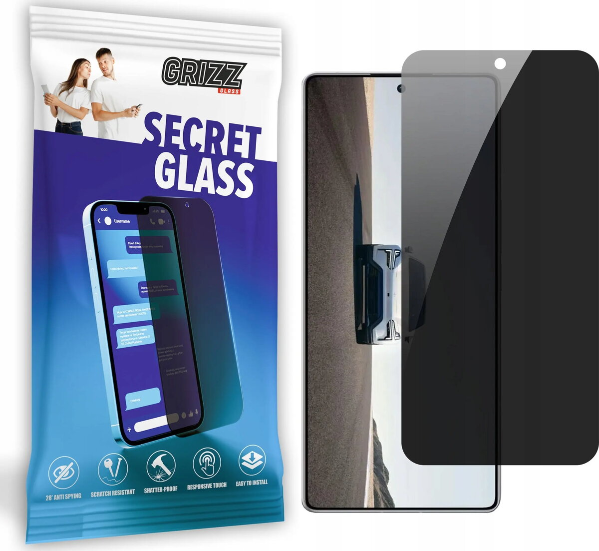 Privātuma aizsargstikls GrizzGlass SecretGlass priekš Polestar