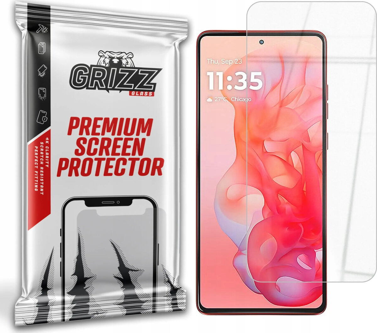Hibrīda ekrāna aizsargstikls GrizzGlass priekš Motorola