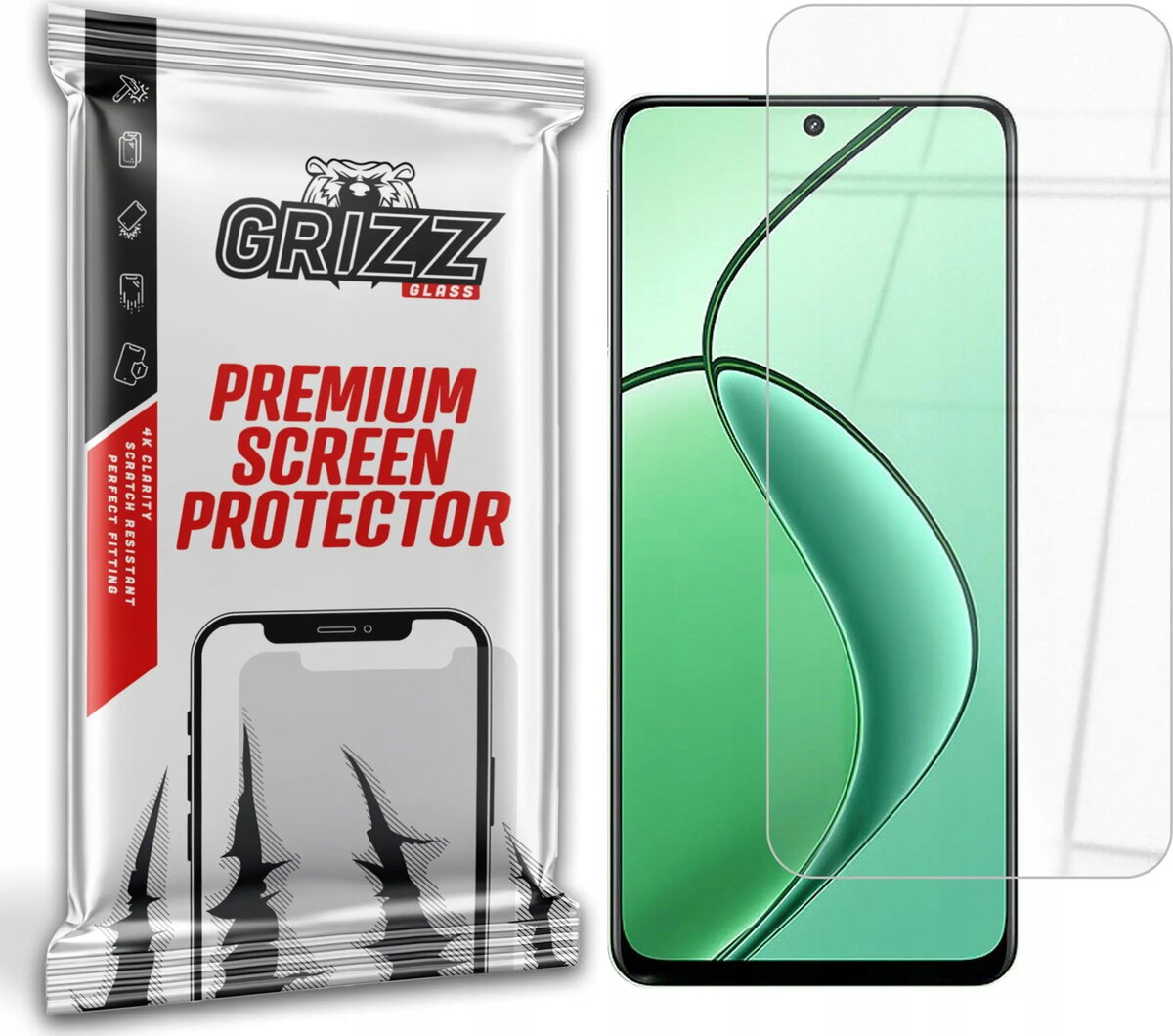 Ekrāna aizsargs GrizzGlass HybridGlass priekš Realme