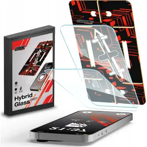Защитное гибридное стекло GrizzGlass HybridGlass Easy для Apple iPhone 15 Plus — гибридное закалённое, комплект 2 шт.