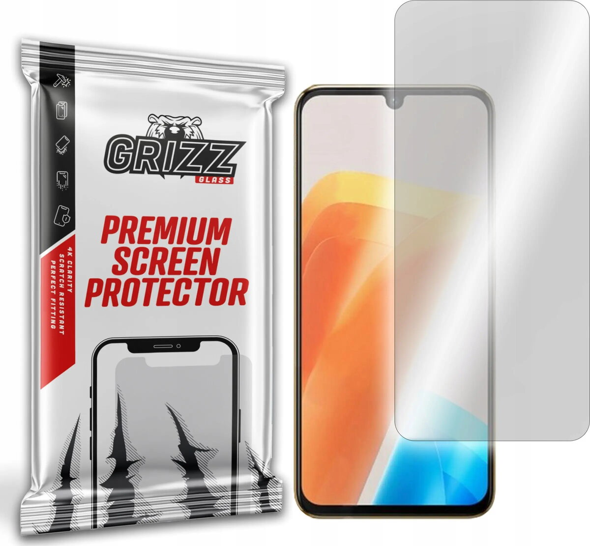 Hibrīda rūdīta aizsargstikla GrizzGlass priekš Infinix