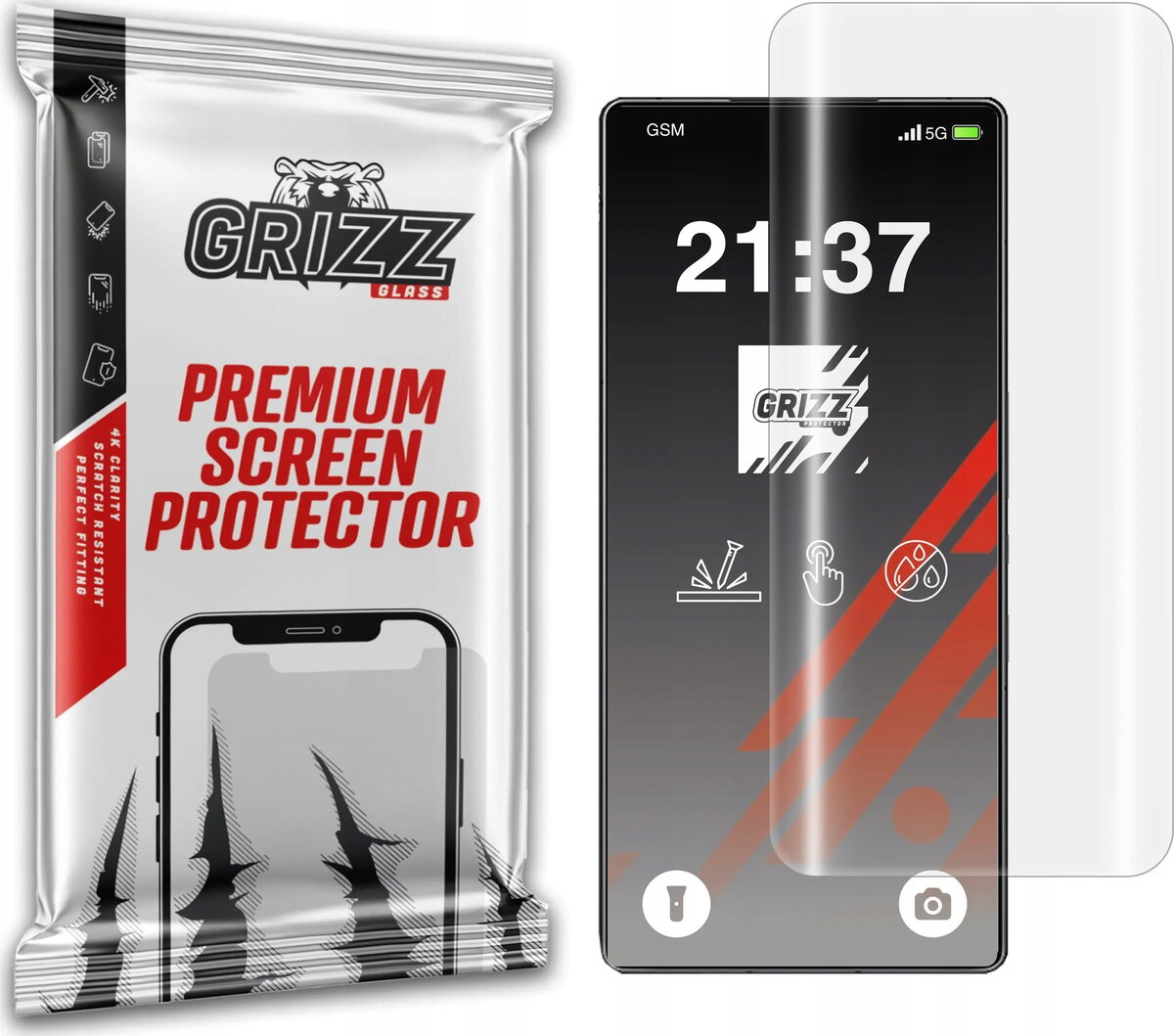 Hidrogelas ekrāna aizsargplēve GrizzGlass Hydrofilm priekš