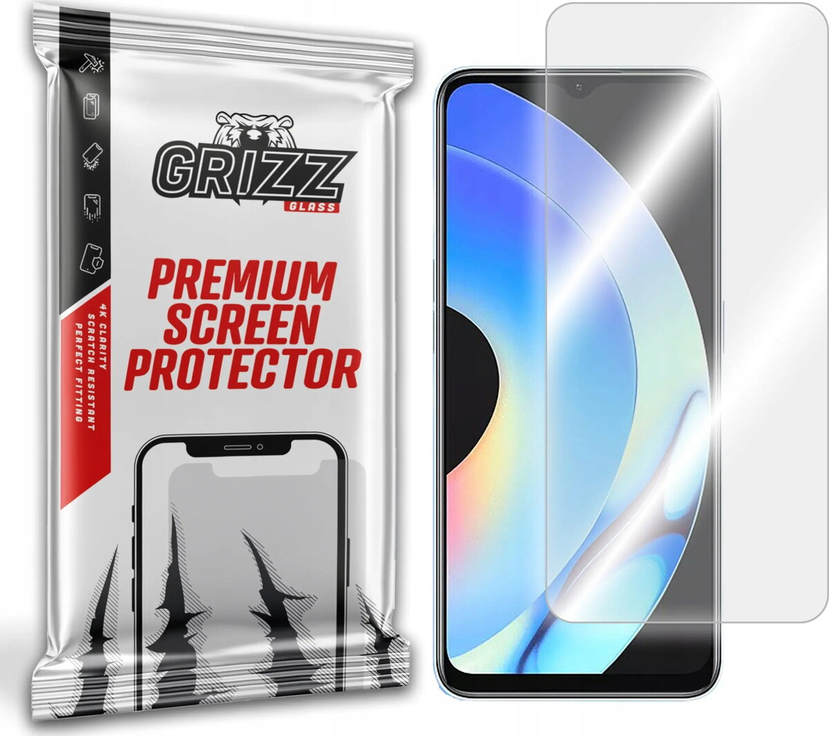 Hibrīdais aizsargstikls GrizzGlass priekš Realme 10s