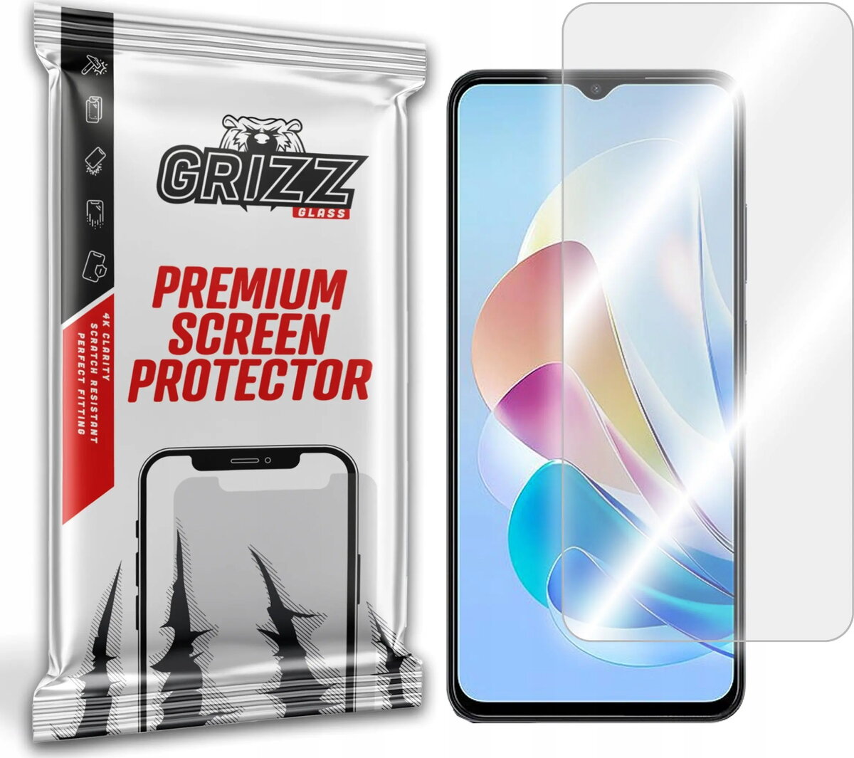 Ekrāna aizsargstikls GrizzGlass priekš Vivo Y35
