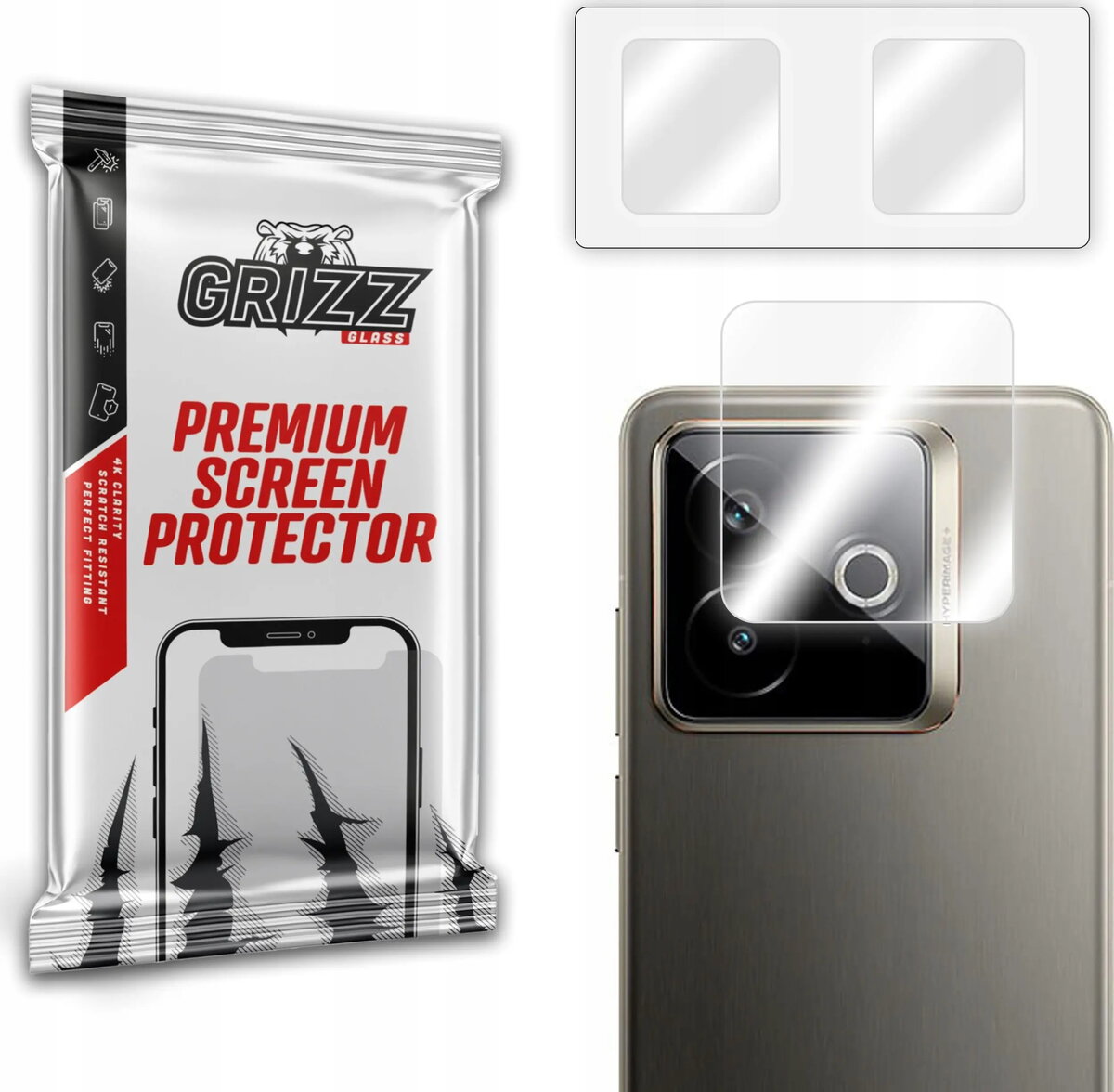 Kameras stikliņš GrizzGlass HybridGlass priekš Realme