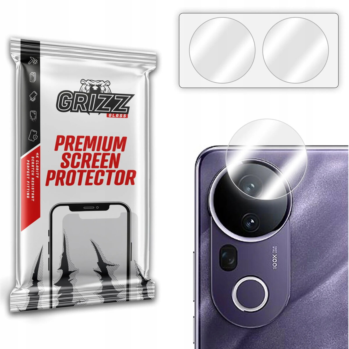 Kameras aizsargstikls GrizzGlass HybridGlass priekš Vivo