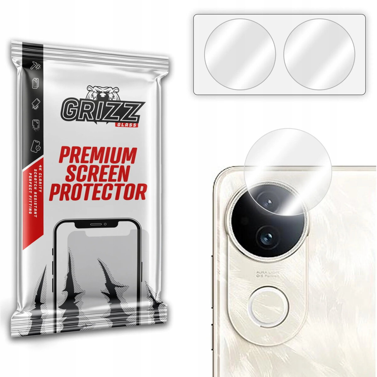 Kameras aizsargstikls GrizzGlass HybridGlass priekš Vivo