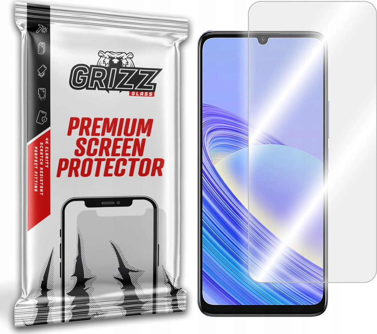 Ekrāna aizsargs GrizzGlass HybridGlass priekš TCL