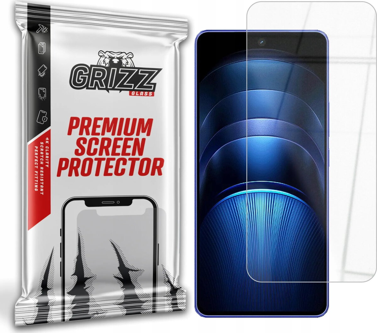 Aizsargstikls GrizzGlass HybridGlass priekš Vivo iQOO