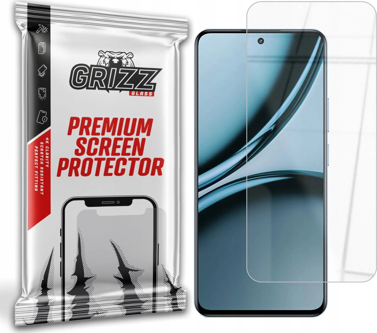 Ekrāna aizsargs GrizzGlass HybridGlass priekš Realme