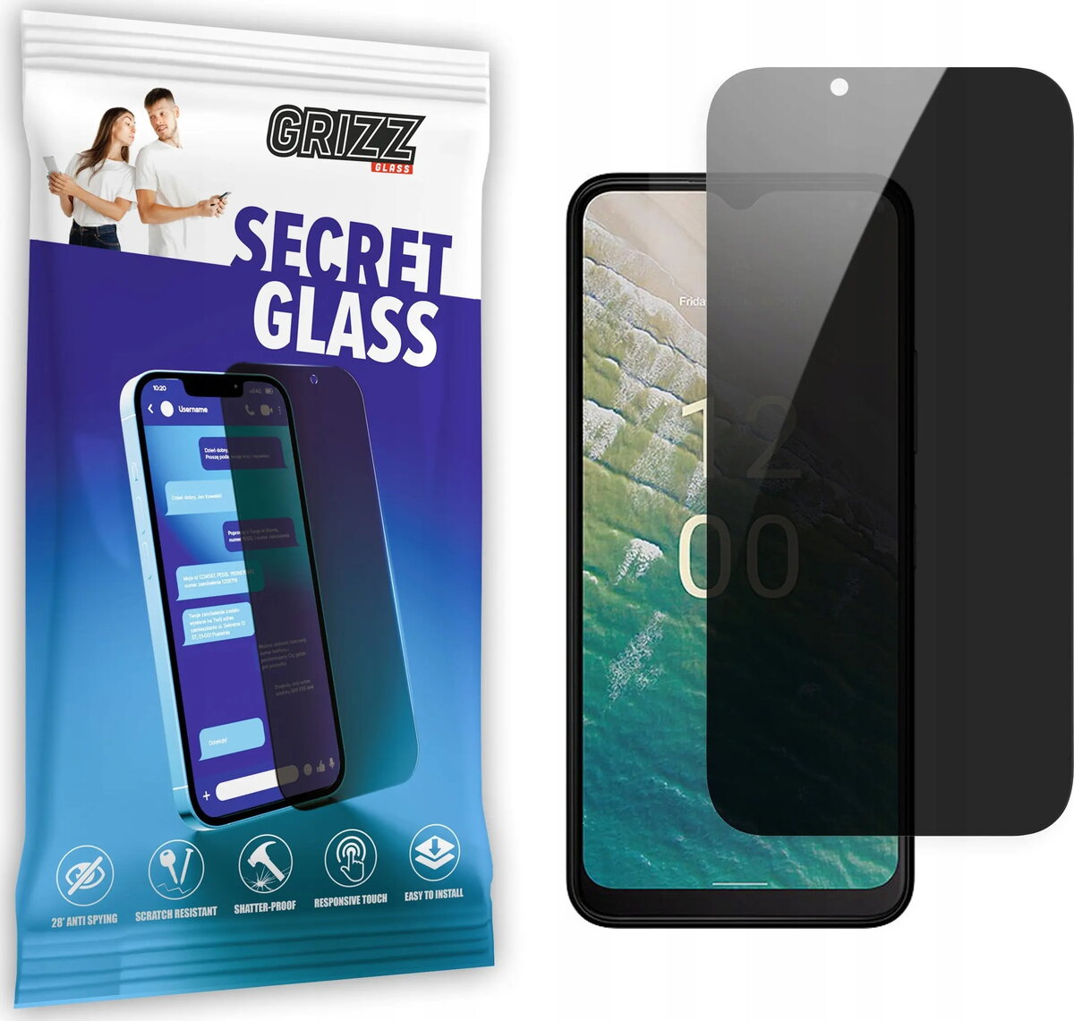 Aizsargstikls ar privātumu GrizzGlass SecretGlass priekš