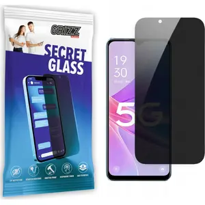 Rūdīts privātais aizsargstikls GrizzGlass SecretGlass priekš Oppo A1x 5G