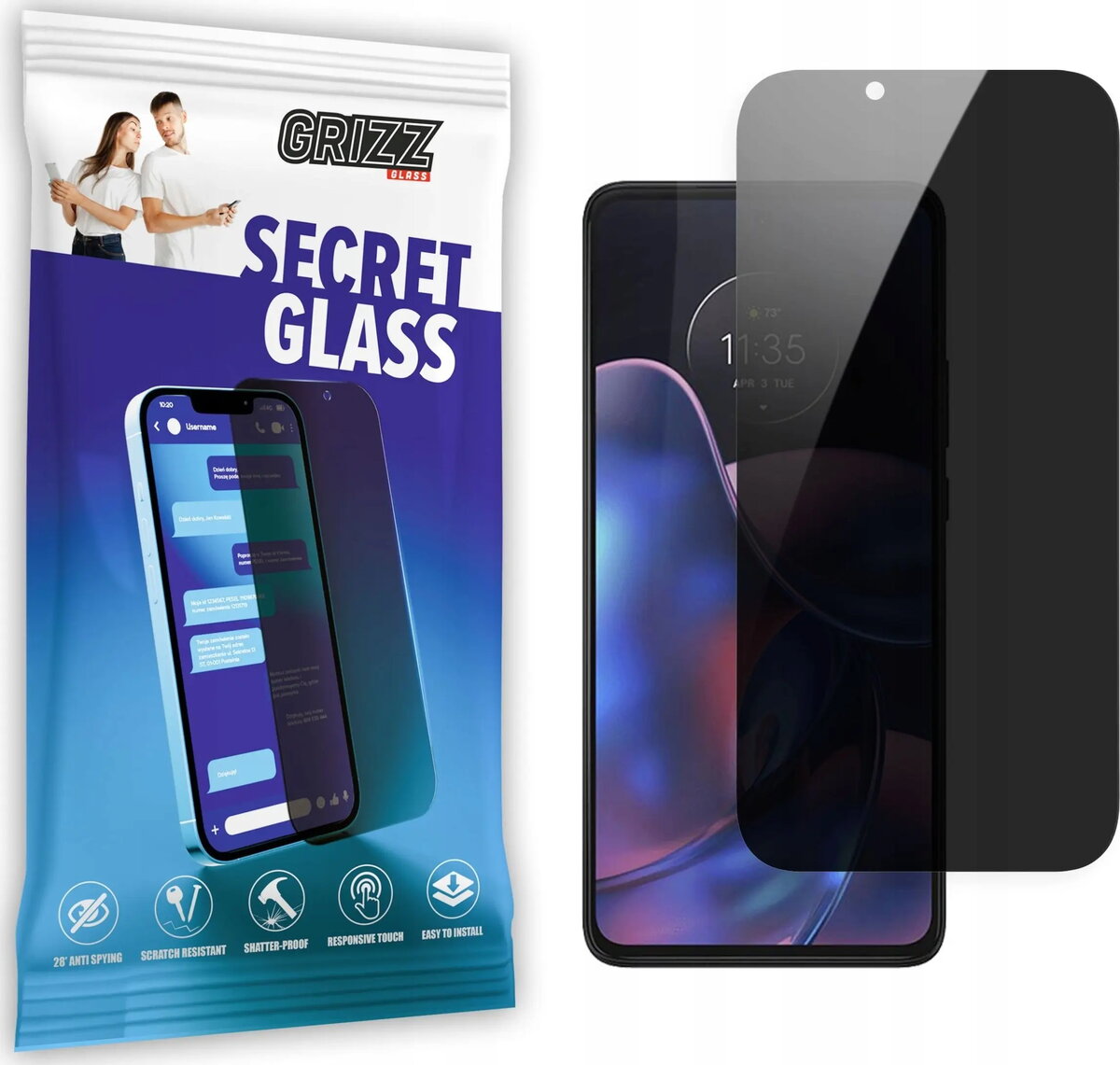 Aizsargstikls ar privātumu GrizzGlass SecretGlass priekš