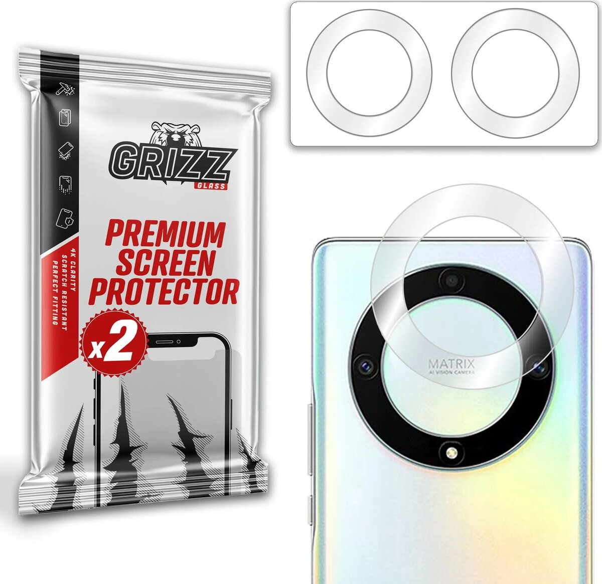 GrizzGlass HybridGlass rūdīta kameras stikliņš priekš
