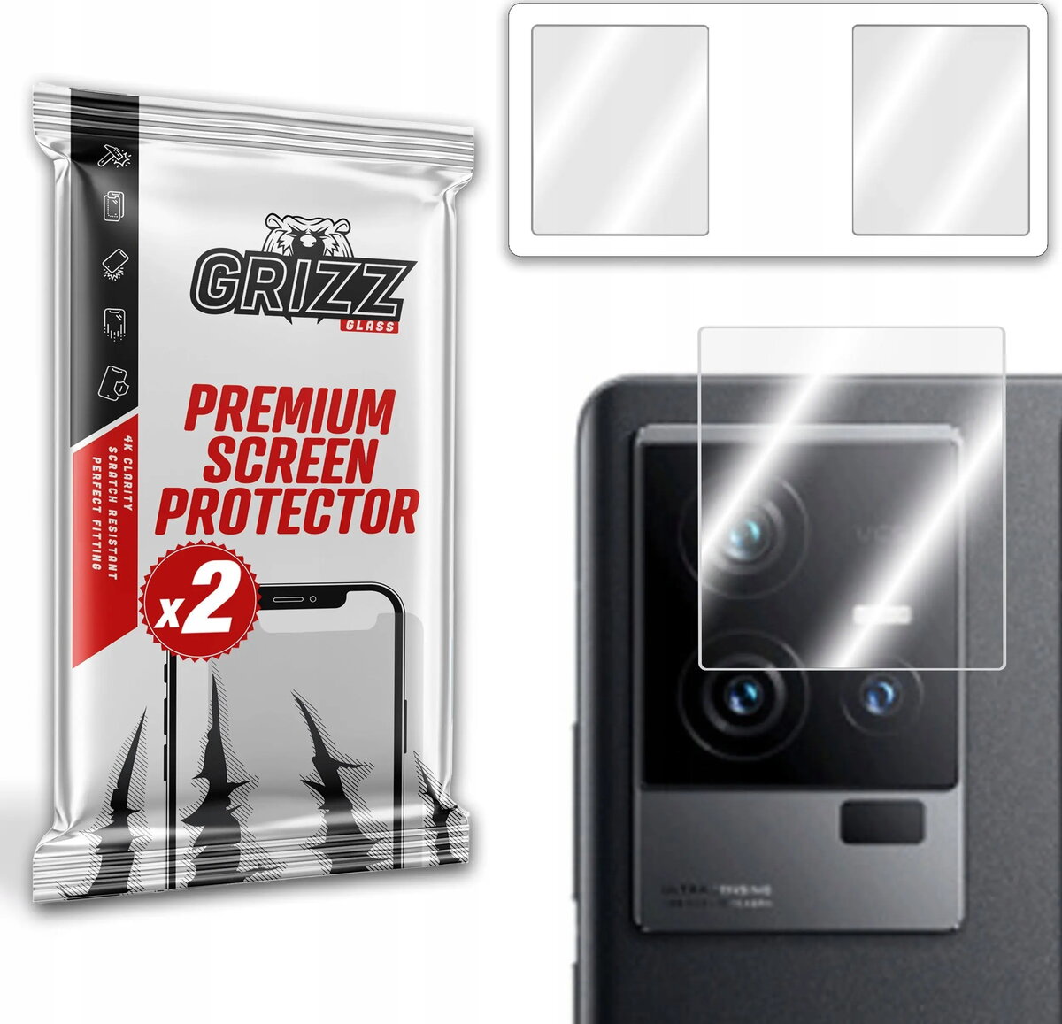 GrizzGlass HybridGlass aizsargstikls kamerai Vivo iQOO