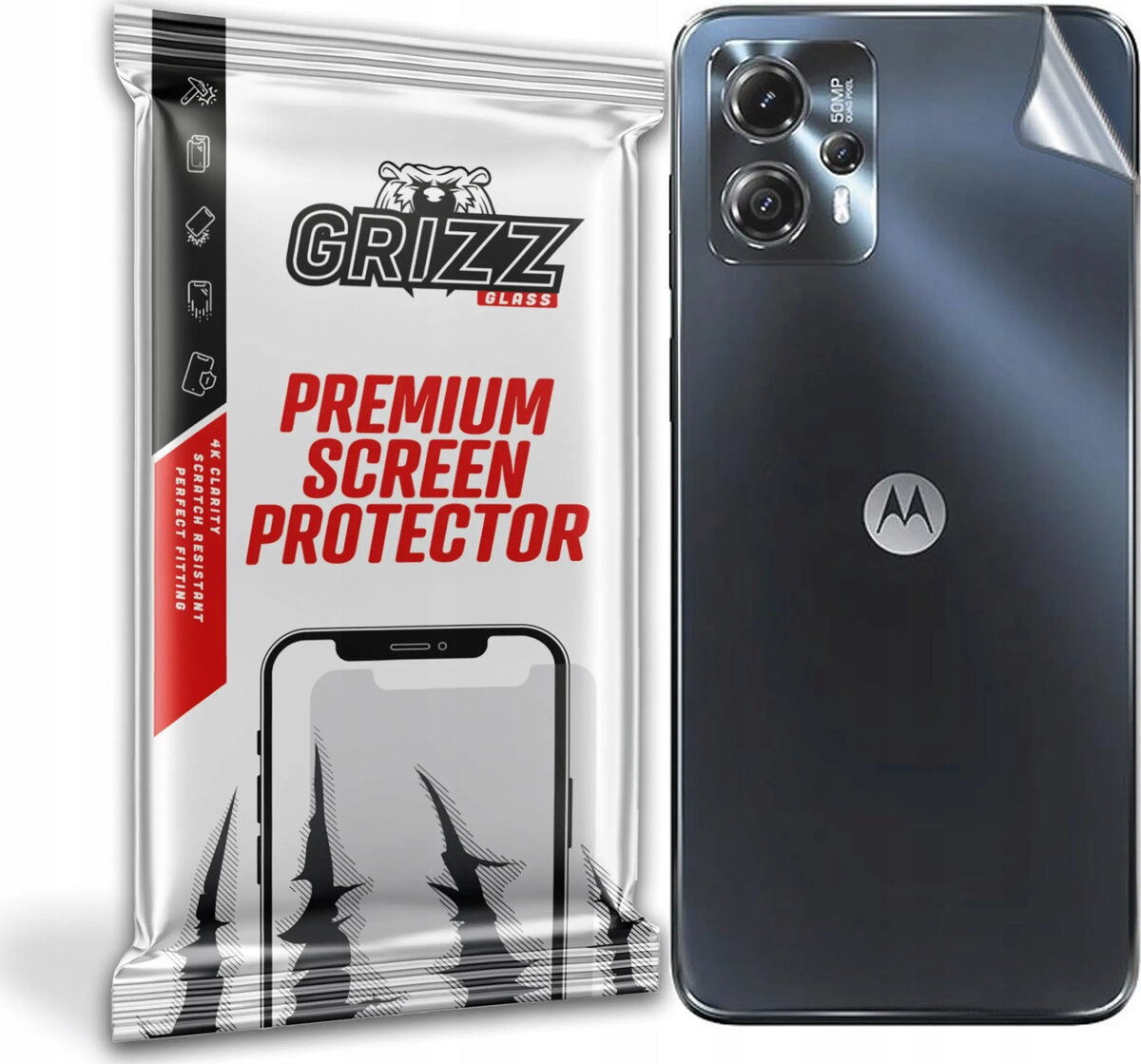 Aizsargplēve aizmugurei GrizzGlass SatinSkin priekš Motorola