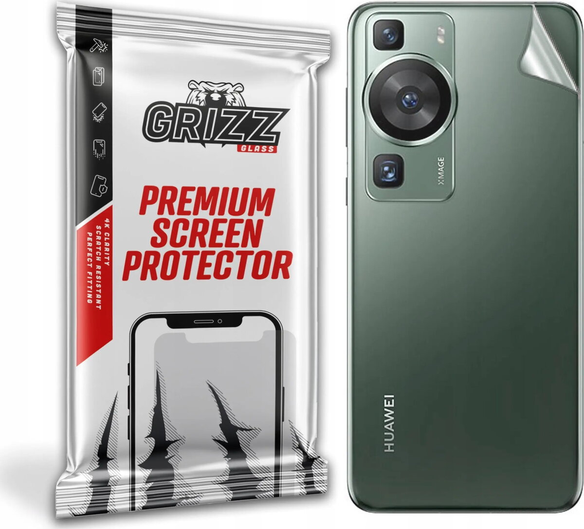 Aizmugures aizsargstikls GrizzGlass SatinSkin priekš Huawei