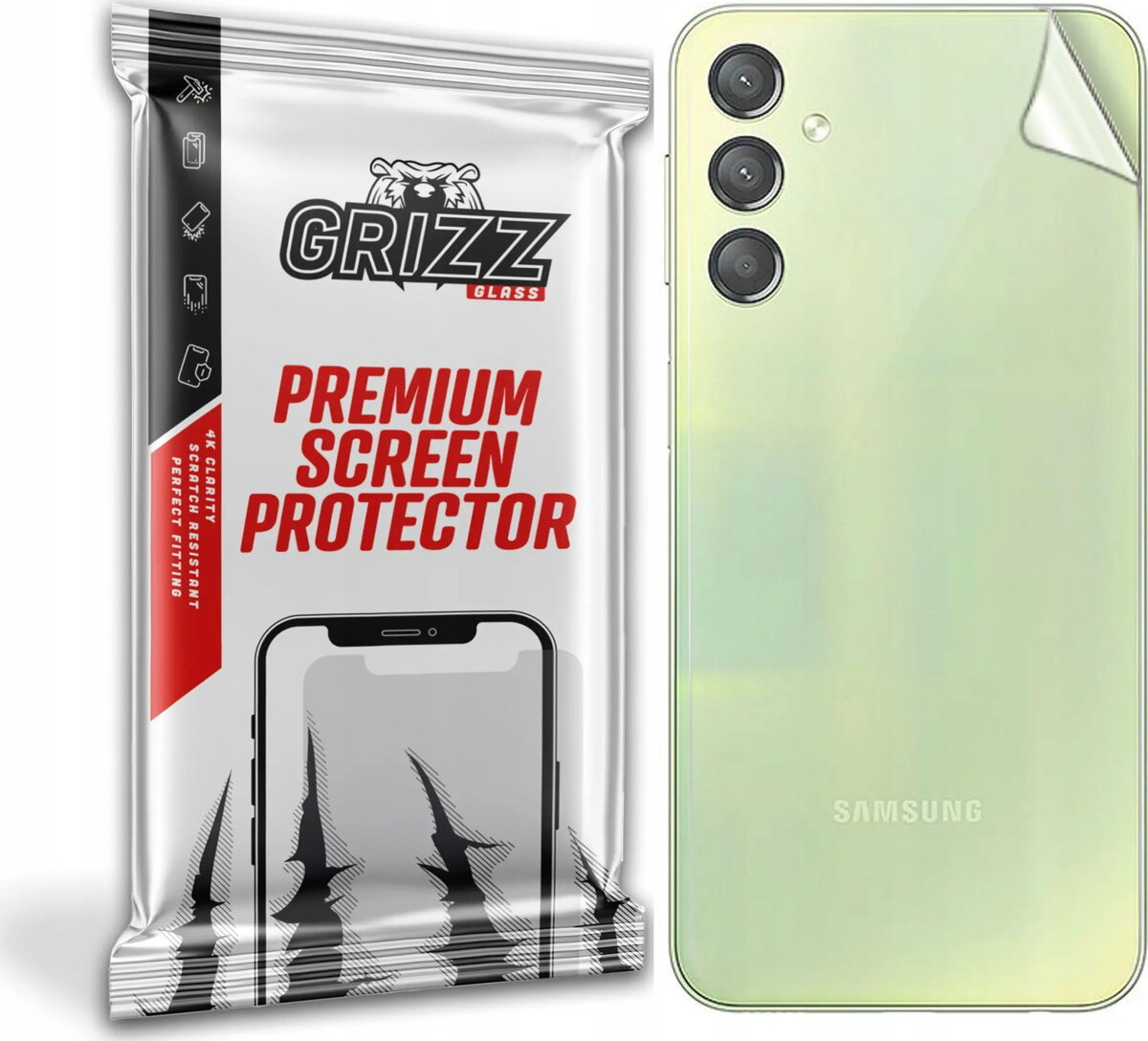 Aizsargplēve aizmugurei GrizzGlass SatinSkin priekš Samsung