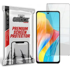 Ekrāna aizsargstikls GrizzGlass HybridGlass priekš Oppo F23 5G — hibrīda aizsargstikla pārklājums