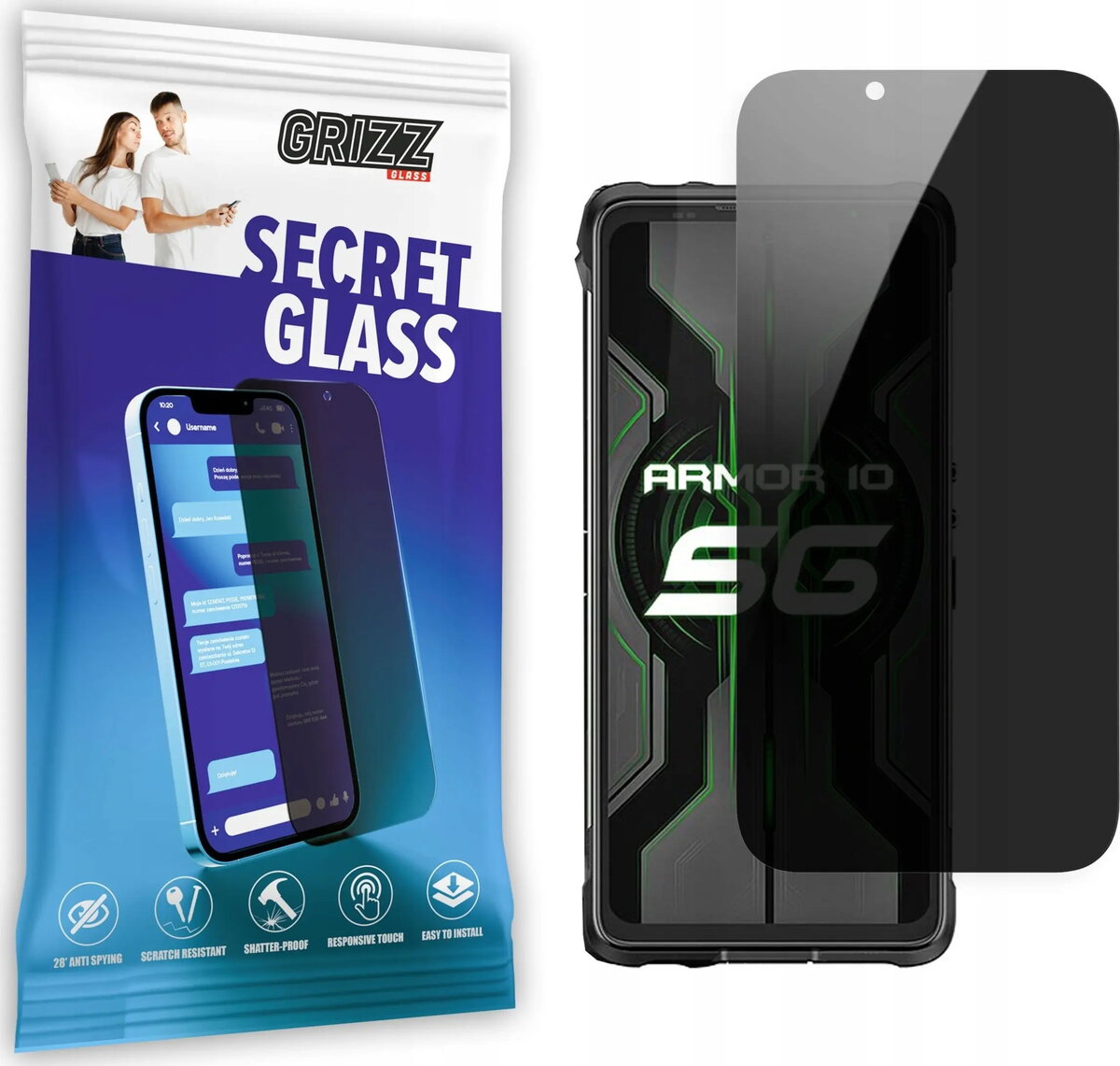 Aizsargstikls ar privātumu GrizzGlass SecretGlass priekš
