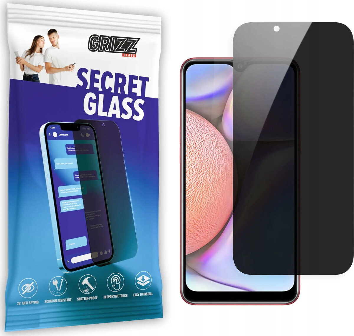 Aizsargstikls ar privātuma efektu GrizzGlass SecretGlass