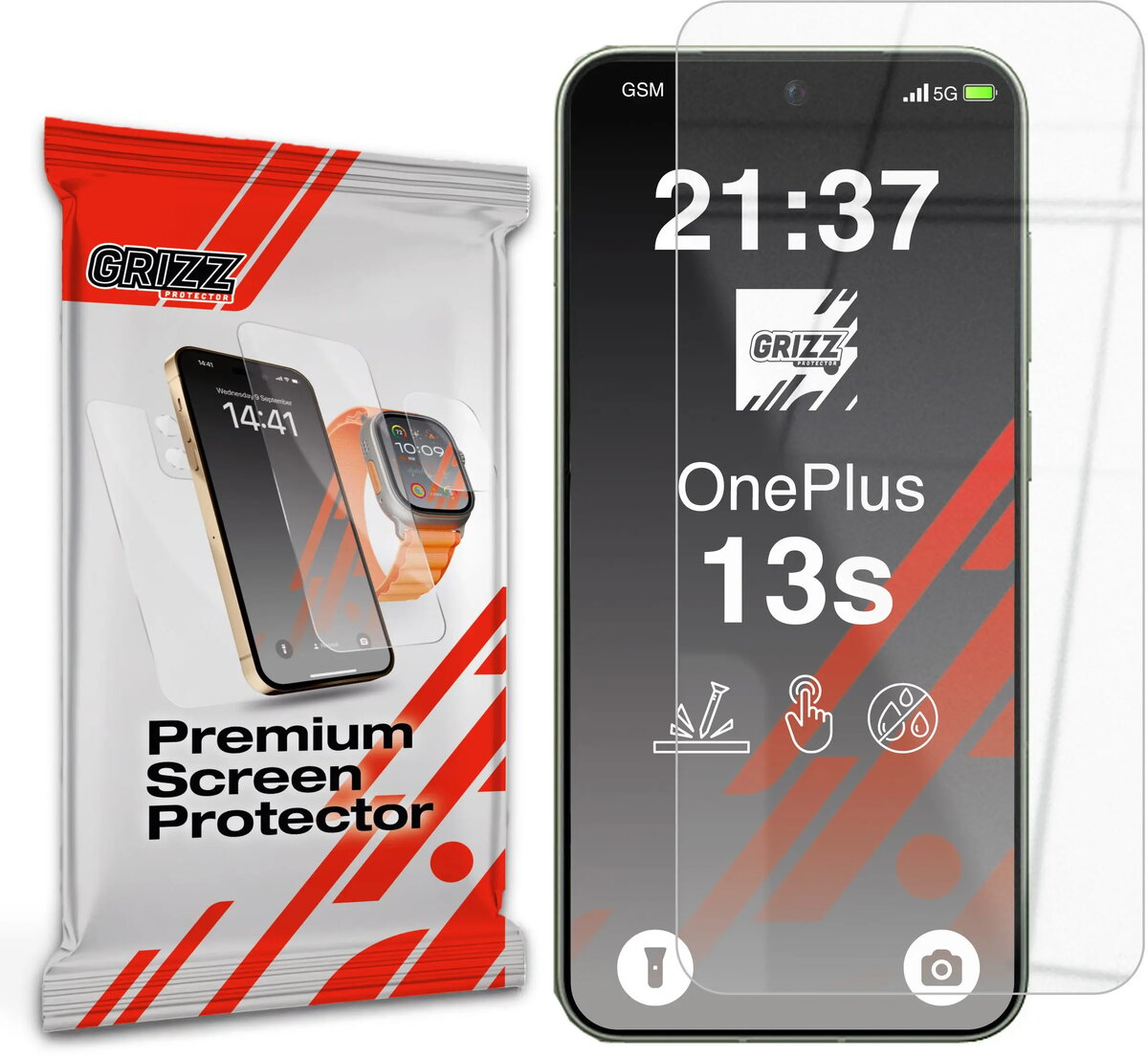 GrizzGlass HybridGlass hibrīdais ekrāna aizsargs OnePlus